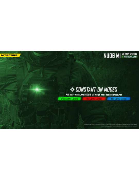 NU06MI mini lampe signal rouge bleu vert infra rouge police militaire