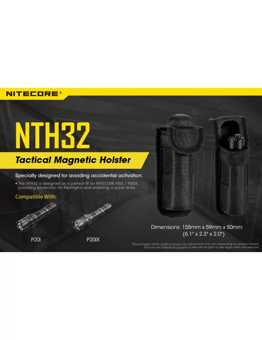 NTH32 étui rigide magnétique pour lampe anti allumage accidentel–NITECORE BELUX