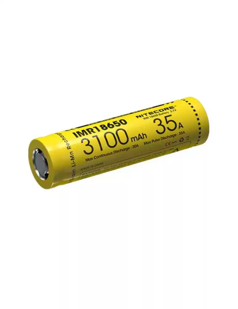 IMR3100 3100mAh 35A batterie 18650 flat top pour vape x 2–NITECORE BELUX