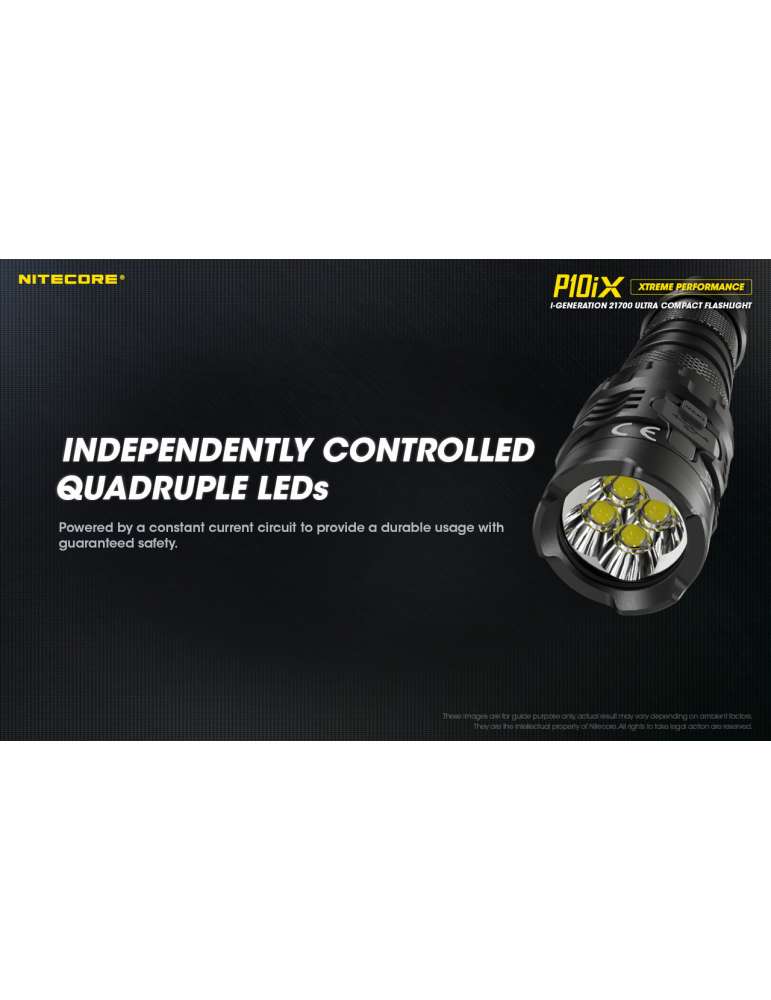 P10iX lampe tactique 4000LM strobe USB C