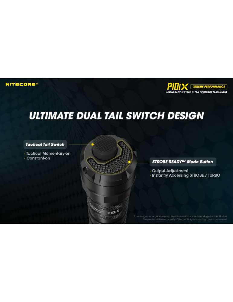 P10iX lampe tactique 4000LM strobe USB C