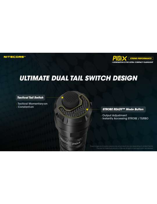 P10iX lampe tactique 4000LM strobe USB C
