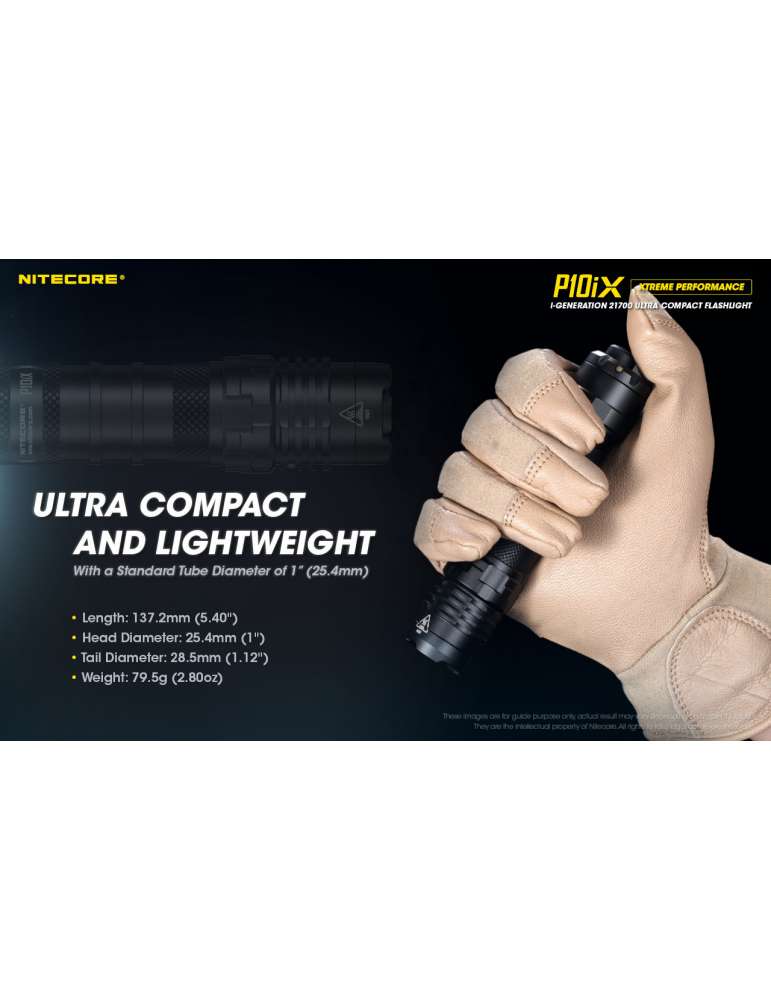 P10iX tactical flashlight 4000LM strobe USB C