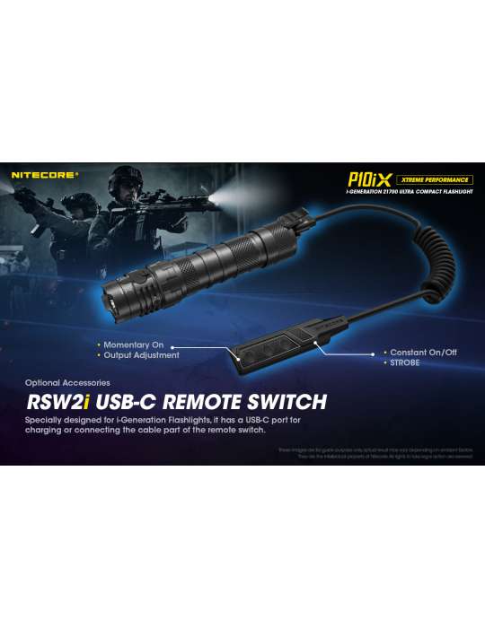 P10iX lampe tactique 4000LM strobe USB C
