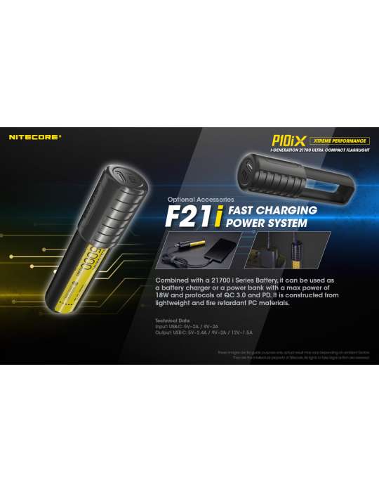 P10iX lampe tactique 4000LM strobe USB C
