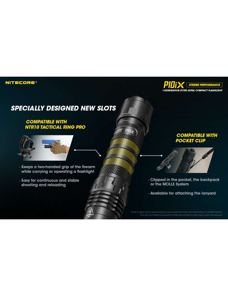 P10iX lampe tactique 4000LM strobe USB C