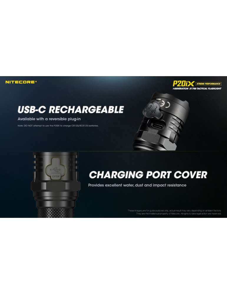 P20iX lampe tactique 4000LM USB C