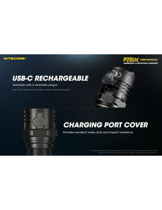 P20iX tactical flashlight 4000LM USB C