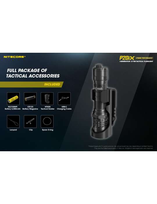 P20iX tactical flashlight 4000LM USB C