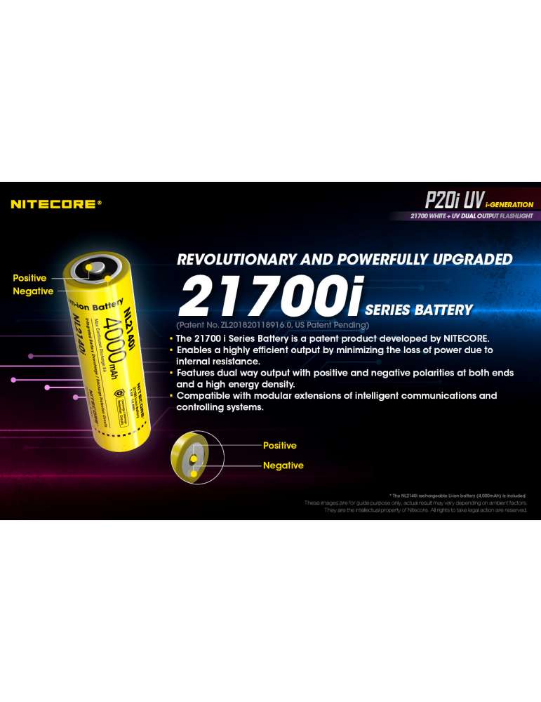 P20iUV lampe tactique 1800LM avec UV pour contrôle de document