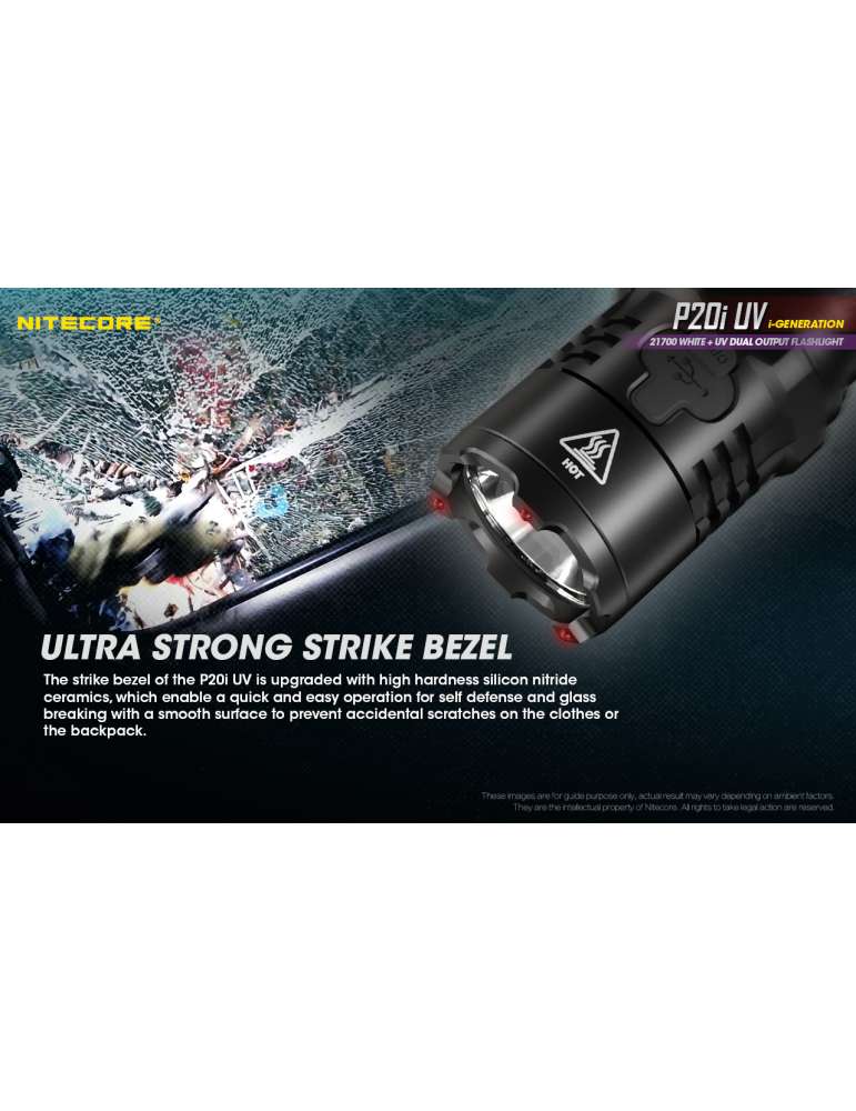 P20iUV tactical flashlight 1800LM with UV for document control