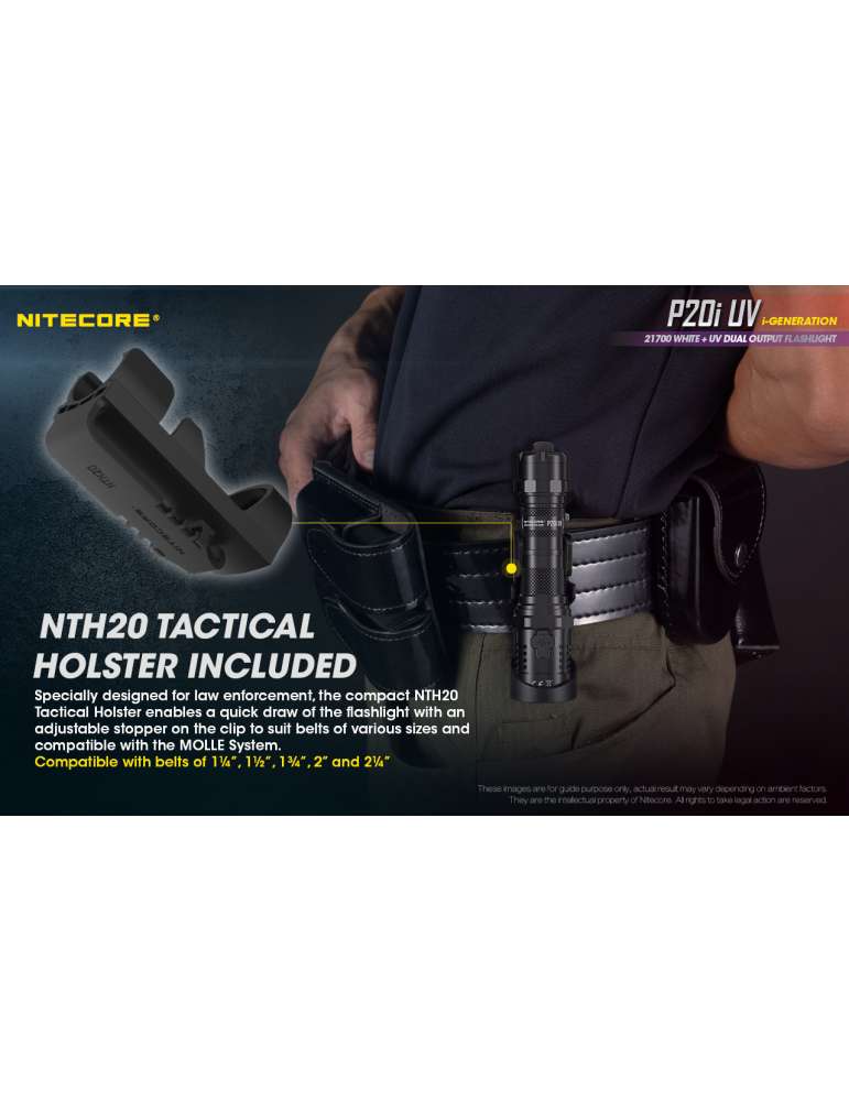 P20iUV lampe tactique 1800LM avec UV pour contrôle de document