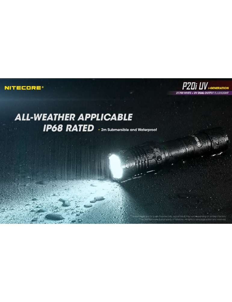 P20iUV tactical flashlight 1800LM with UV for document control