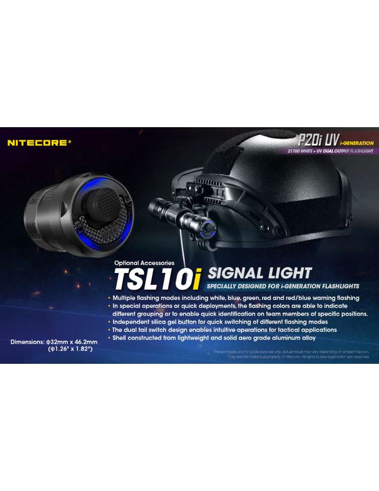 P20iUV lampe tactique 1800LM avec UV pour contrôle de document