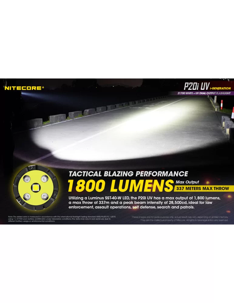 SRT6i lampe torche dimmable 2100LM longue portée–NITECORE BELUX