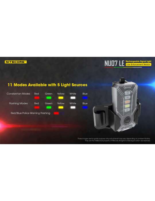 NU07LE mini lampe signal multiples couleurs MOLLE ARC rail pour entrainement et opérations