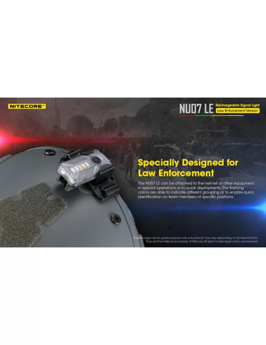 NU07LE mini multi-color signal lamp MOLLE ARC rail for training and operations–NITECORE BELUX