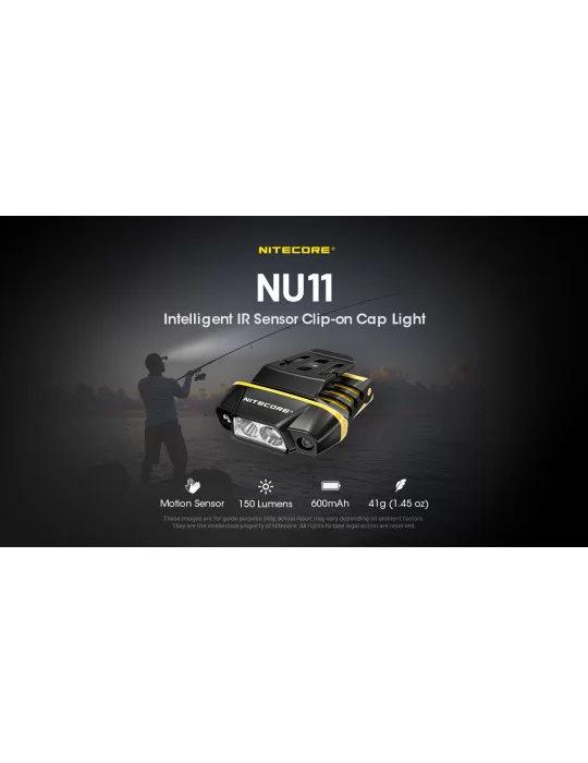 NU11 headlamp clip cap or backpack 150LM USB rechargeable–NITECORE BELUX
