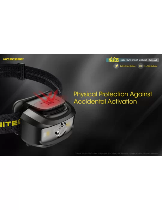 NU35 460LM USB rechargeable headlamp compatible with AAA battery–NITECORE BELUX