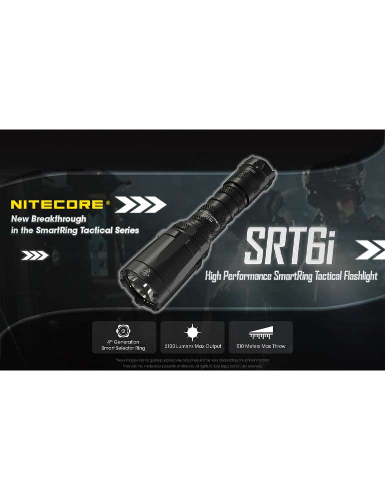 SRT6i lampe torche dimmable 2100LM longue portée