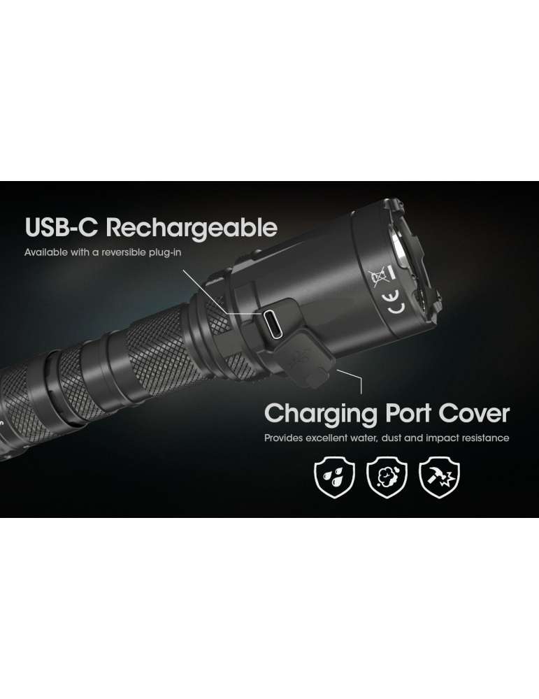SRT6i lampe torche dimmable 2100LM longue portée
