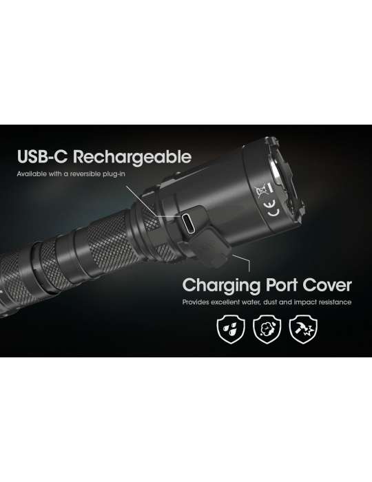 SRT6i lampe torche dimmable 2100LM longue portée