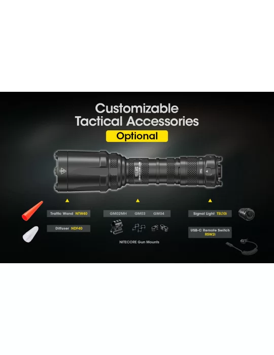 SRT6i dimmable flashlight 2100LM long range–NITECORE BELUX