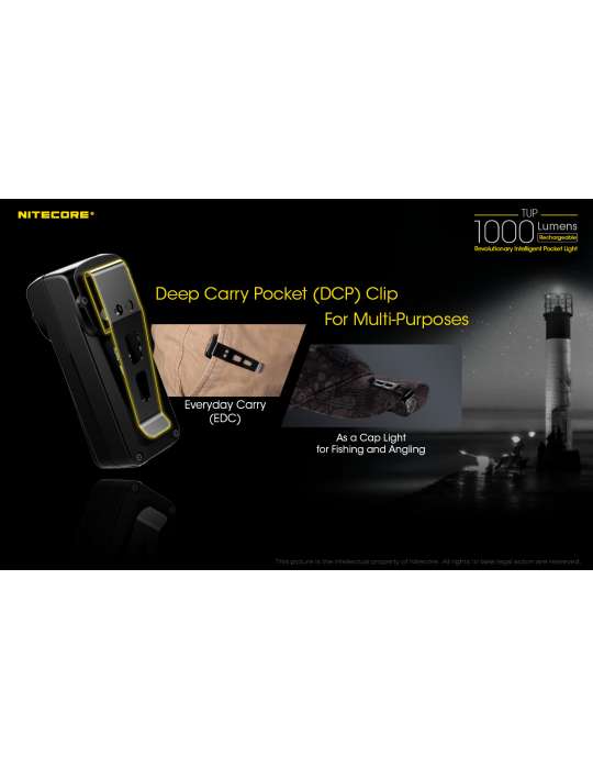 TUP mini lampe porte clé 1000LM rechargeable