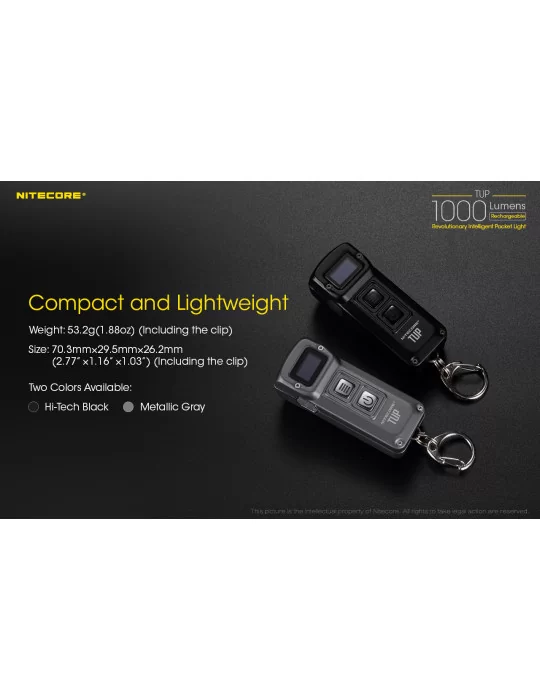 TUP mini key ring lamp 1000LM rechargeable–NITECORE BELUX
