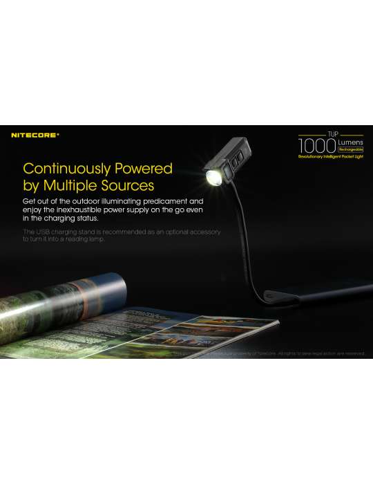 TUP mini sleutelhangerlamp 1000LM oplaadbaar