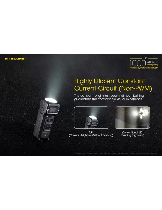 TUP mini sleutelhangerlamp 1000LM oplaadbaar–NITECORE BELUX