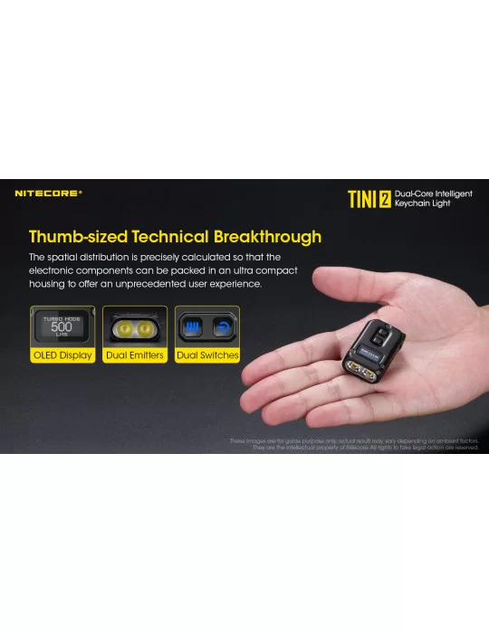 TINI2 mini key ring lamp 500LM rechargeable–NITECORE BELUX
