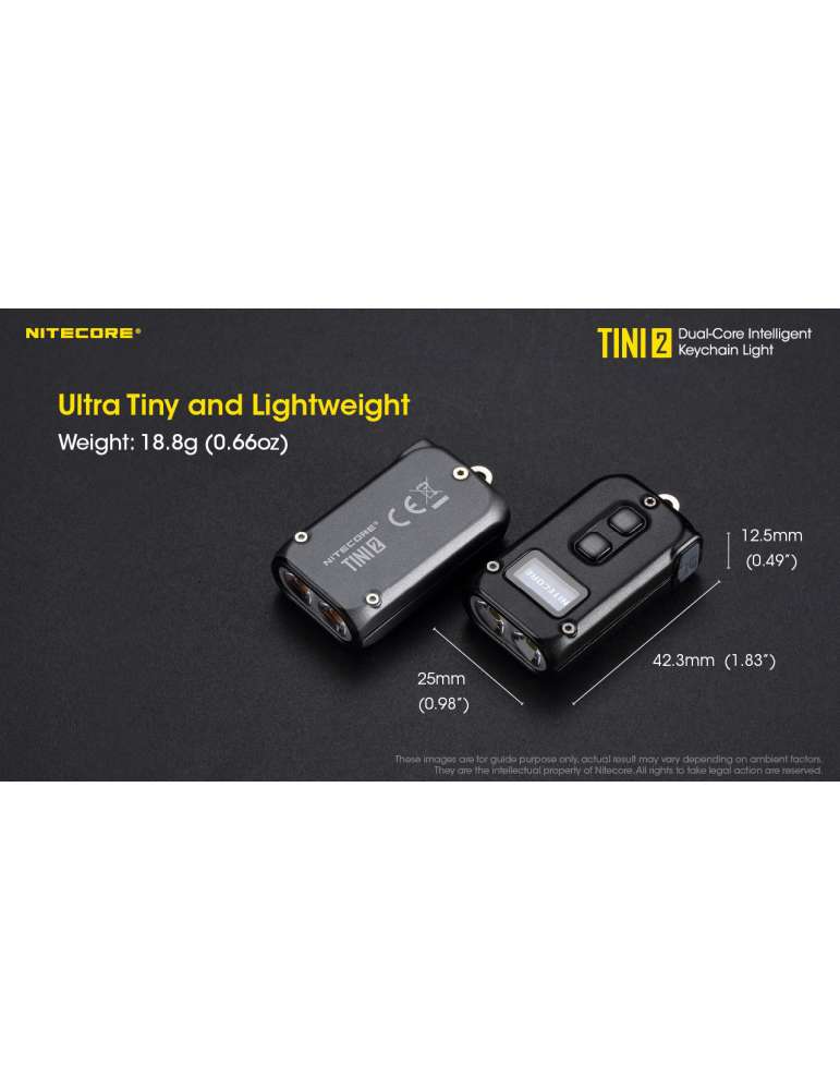 TINI2 mini key ring lamp 500LM rechargeable