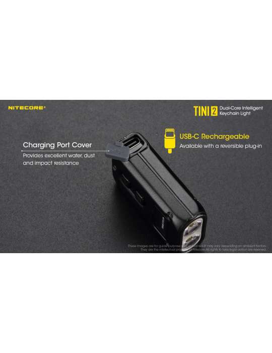 TINI2 mini lampe porteclefs 500LM rechargeable