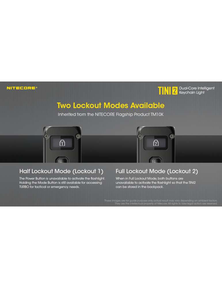 TINI2 mini key ring lamp 500LM rechargeable