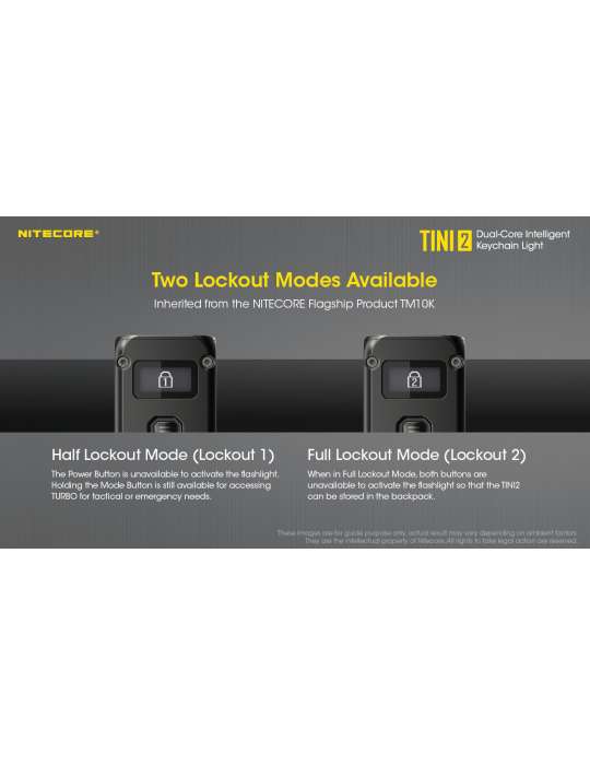 TINI2 mini key ring lamp 500LM rechargeable