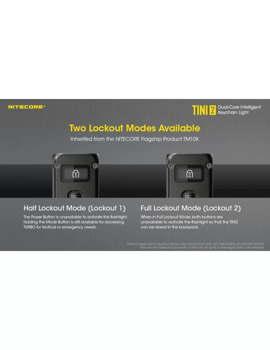 TINI2 mini lampe porteclefs 500LM rechargeable–NITECORE BELUX