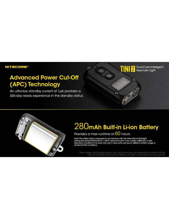 TINI2 mini lampe porteclefs 500LM rechargeable
