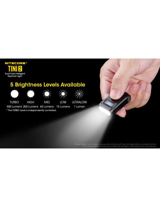 TINI2 mini key ring lamp 500LM rechargeable