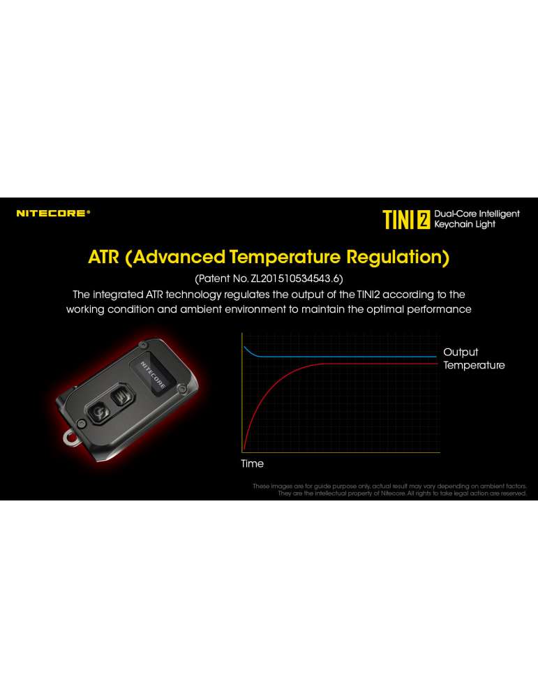 TINI2 mini lampe porteclefs 500LM rechargeable