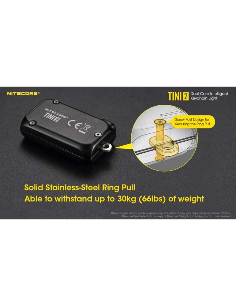 TINI2 mini sleutelhangerlamp 500LM oplaadbaar