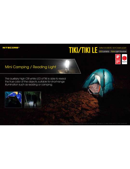 TIKI mini lampe porteclef 300LM rechargeable