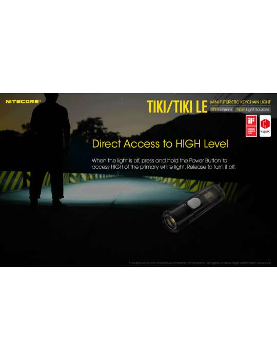 TIKI mini lampe porteclef 300LM rechargeable