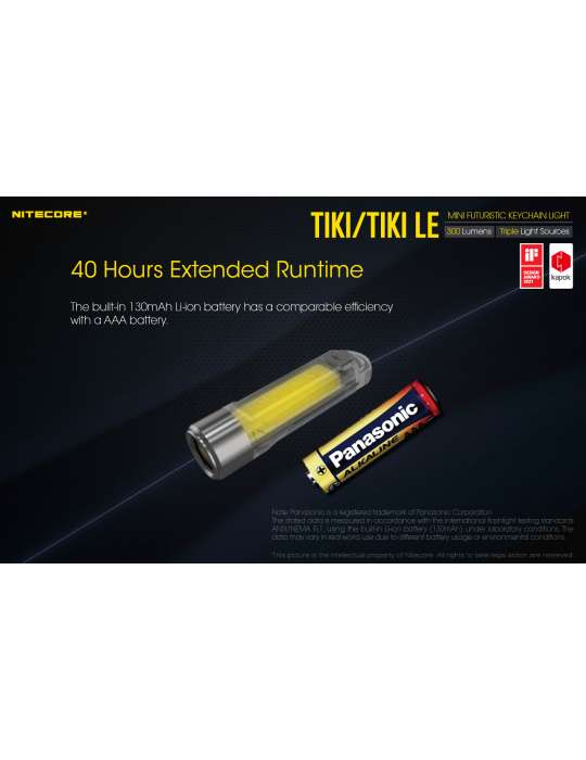 TIKI mini lampe porteclef 300LM rechargeable