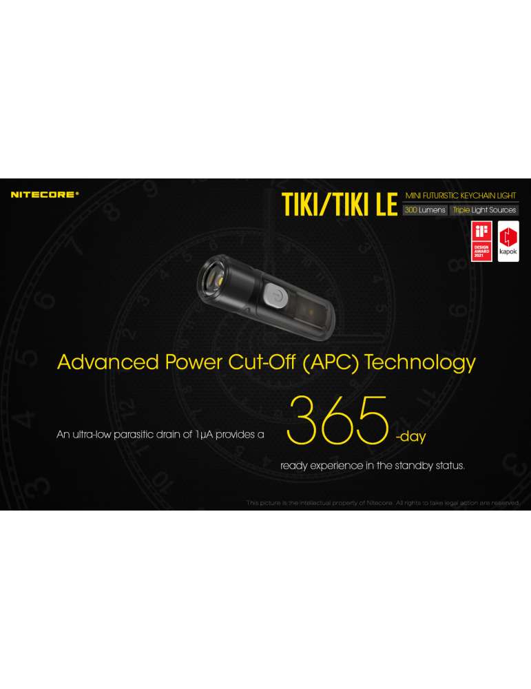 TIKI mini lampe porteclef 300LM rechargeable