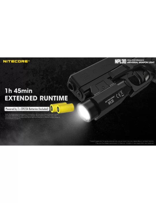 NPL30 lampe pour arme de poing pistolet 1200LM–NITECORE BELUX