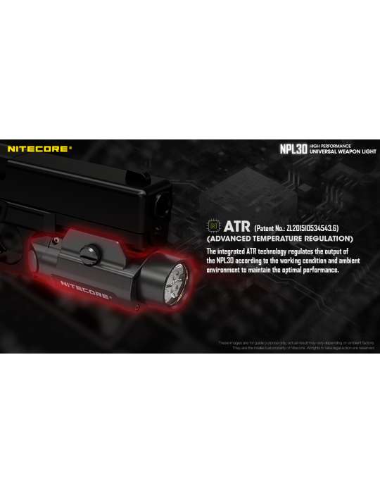 NPL30 pistol handgun light 1200LM
