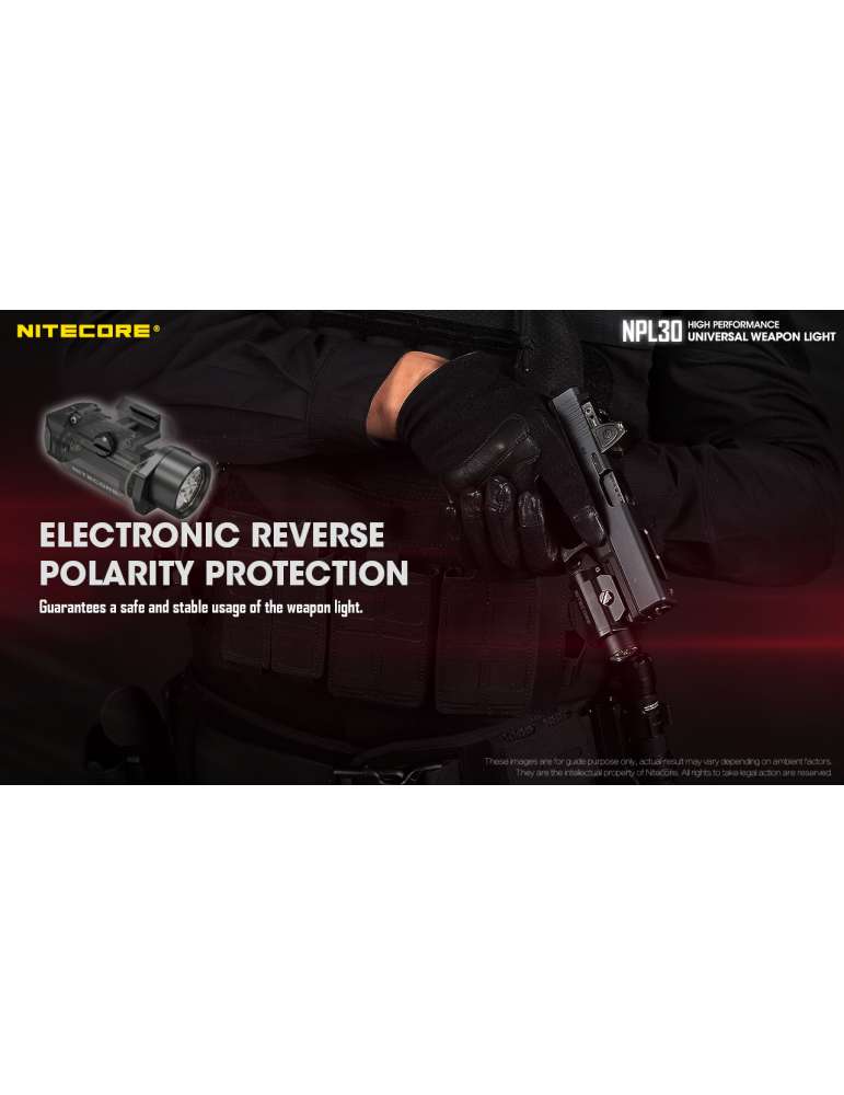 NPL30 lampe pour arme de poing pistolet 1200LM