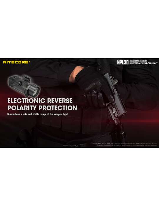 NPL30 lampe pour arme de poing pistolet 1200LM