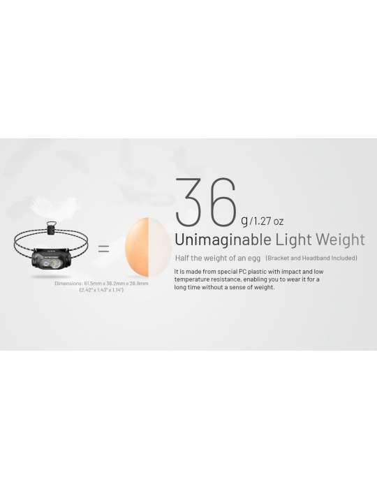 HA11 lampe frontale 240LM pile AA ultra légère
